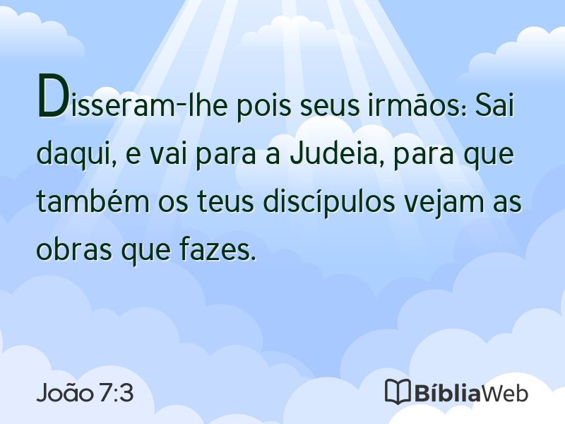 João 7:3 em imagem para compartilhar