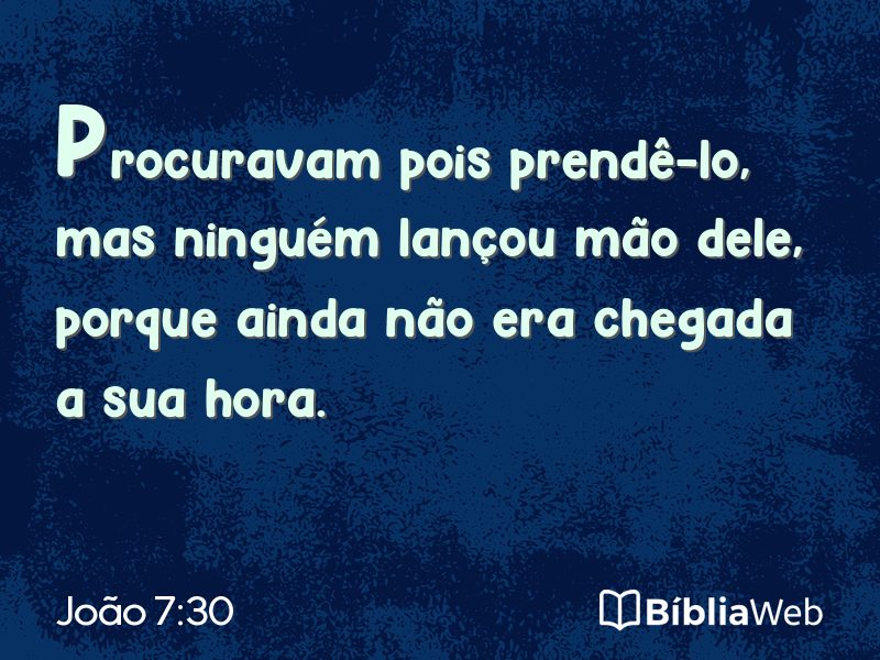 João 7:30 em imagem para compartilhar