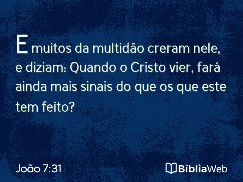 João 7:31 em imagem para compartilhar