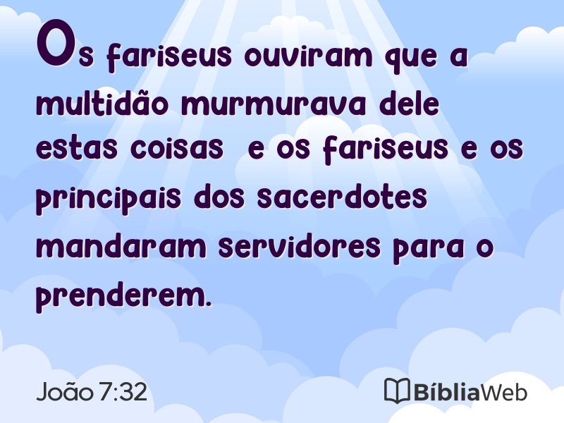 João 7:32 em imagem para compartilhar