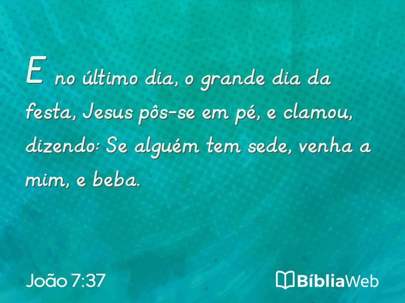 João 7:37 em imagem para compartilhar