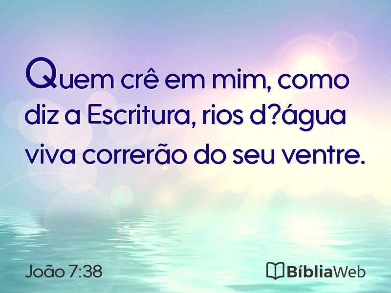 João 7:38 em imagem para compartilhar