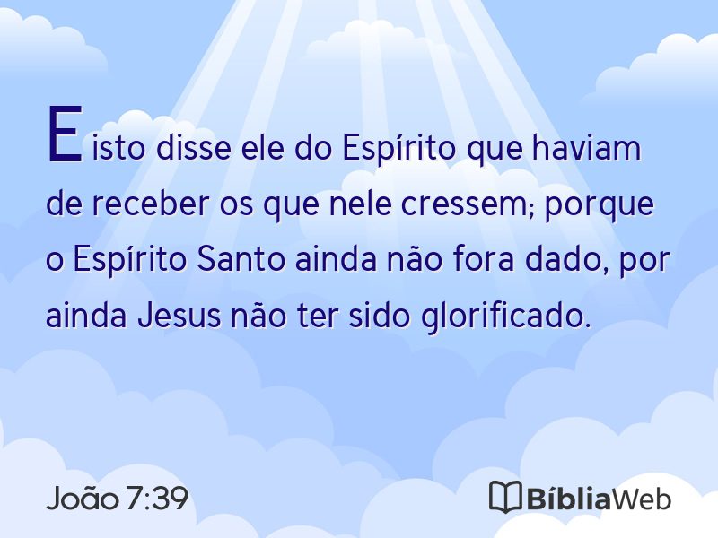João 7:39 em imagem para compartilhar