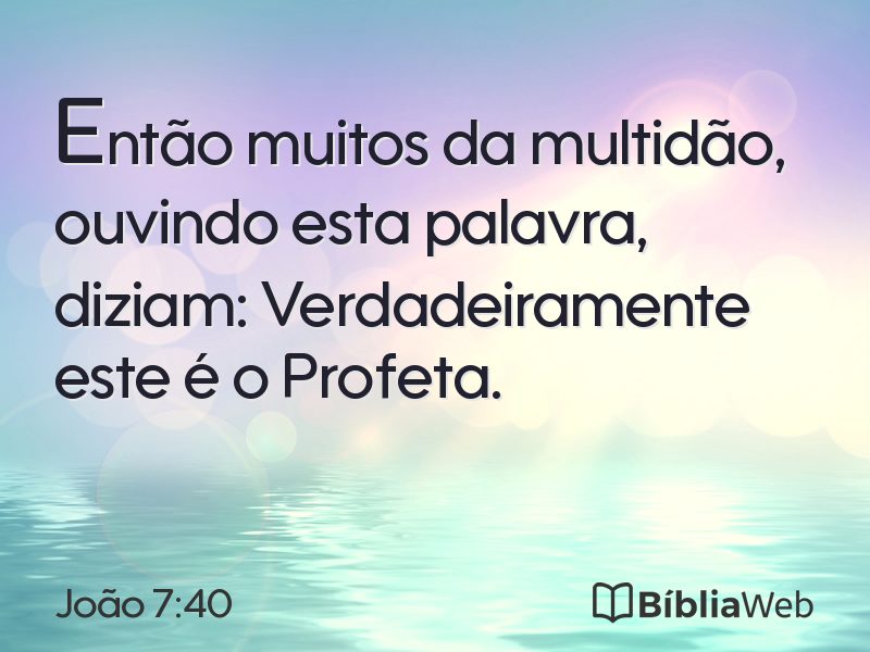 João 7:40 em imagem para compartilhar