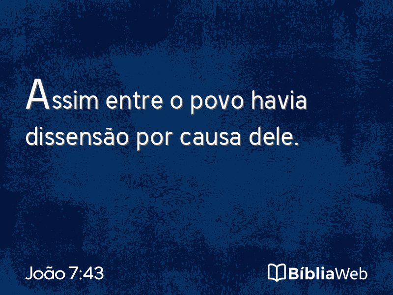João 7:43 em imagem para compartilhar