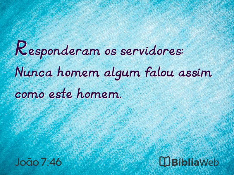 João 7:46 em imagem para compartilhar