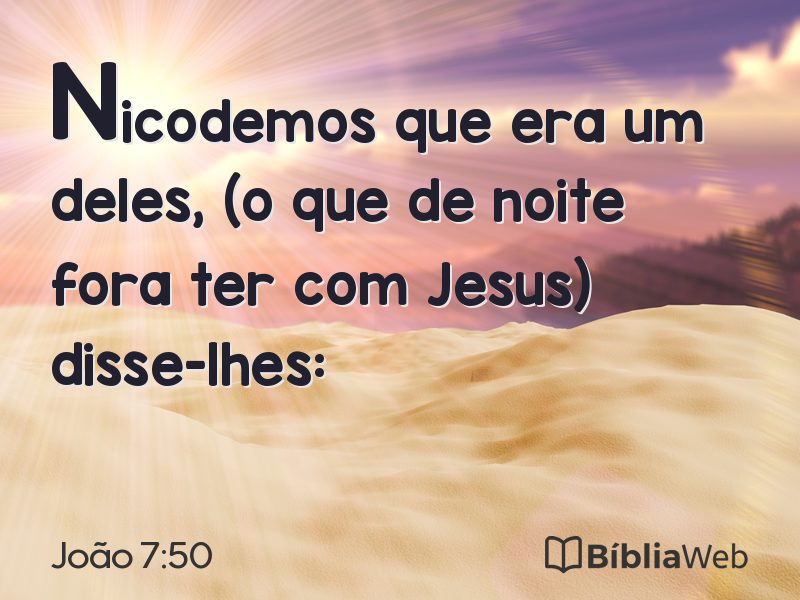 João 7:50 em imagem para compartilhar