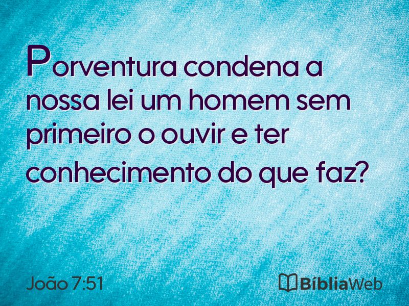 João 7:51 em imagem para compartilhar
