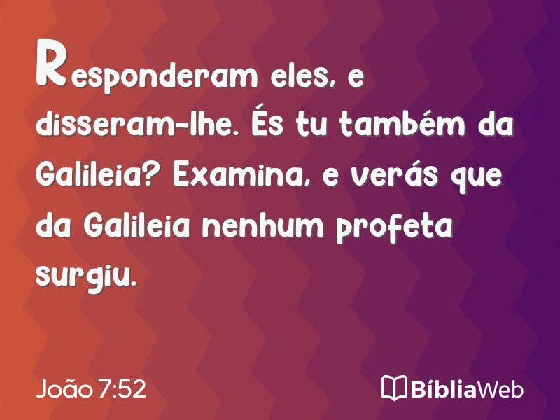 João 7:52 em imagem para compartilhar