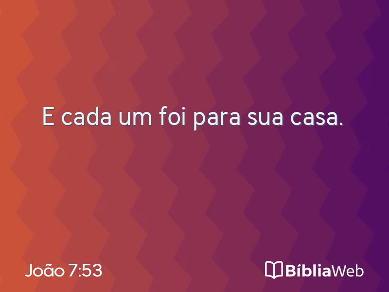 João 7:53 em imagem para compartilhar