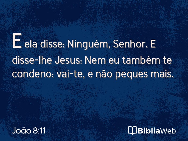 João 8:11 em imagem para compartilhar