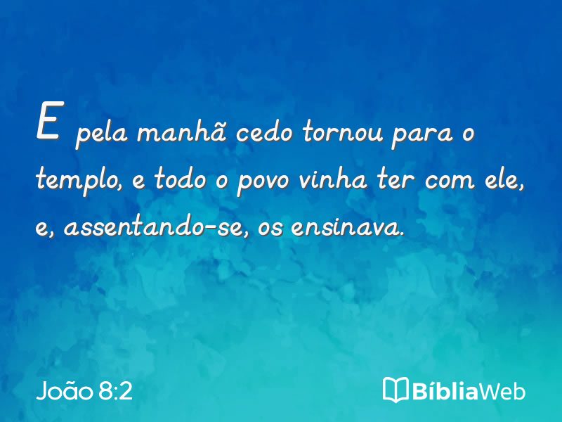 João 8:2 em imagem para compartilhar