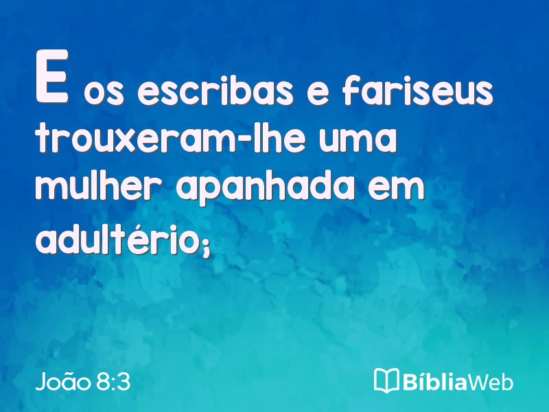 João 8:3 em imagem para compartilhar