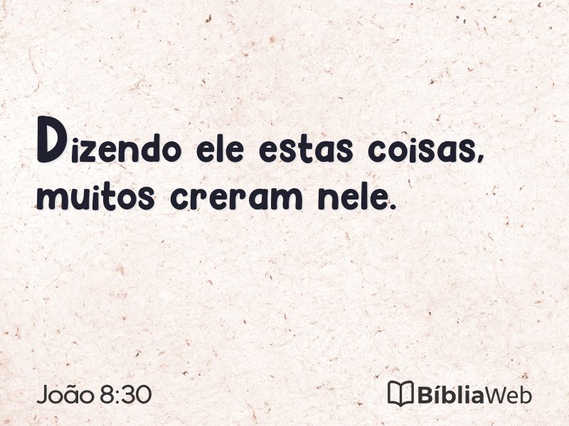 João 8:30 em imagem para compartilhar