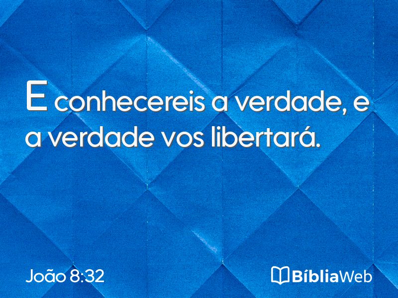 João 8:32 em imagem para compartilhar
