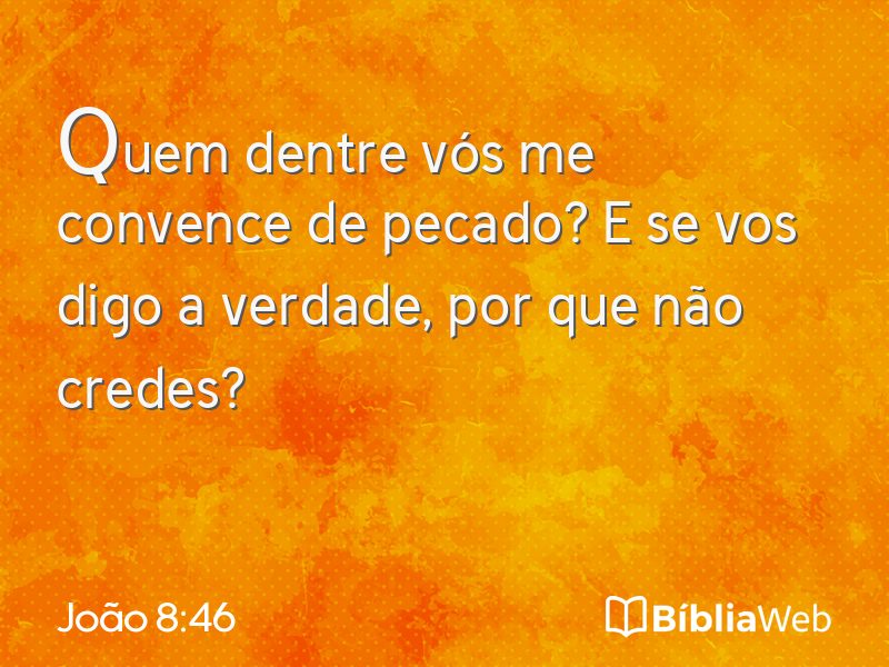 João 8:46 em imagem para compartilhar