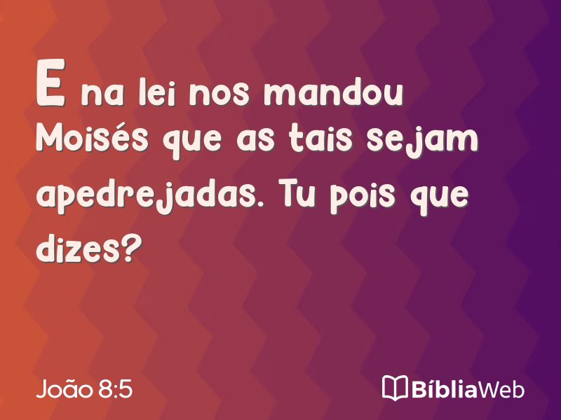 João 8:5 em imagem para compartilhar