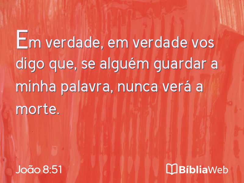 João 8:51 em imagem para compartilhar