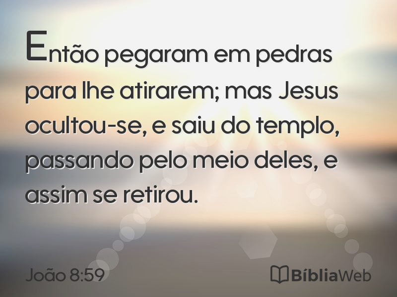 João 8:59 em imagem para compartilhar