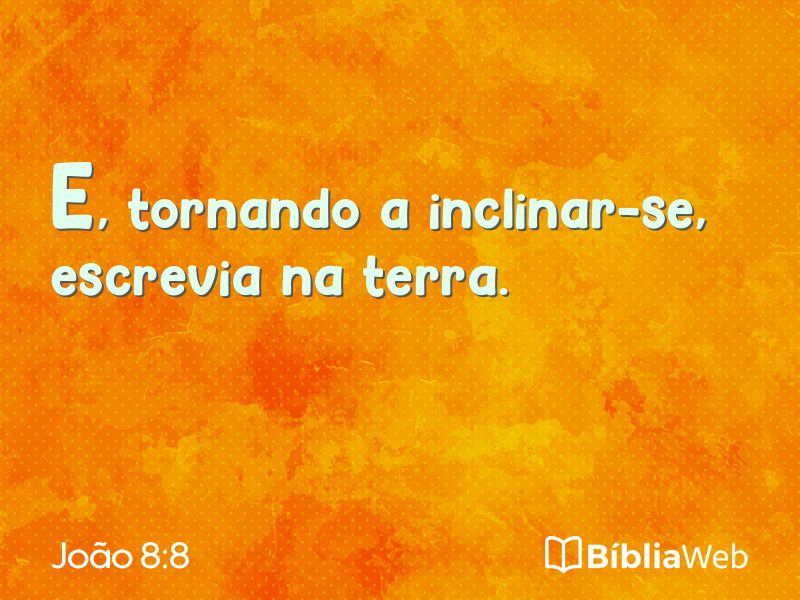 João 8:8 em imagem para compartilhar