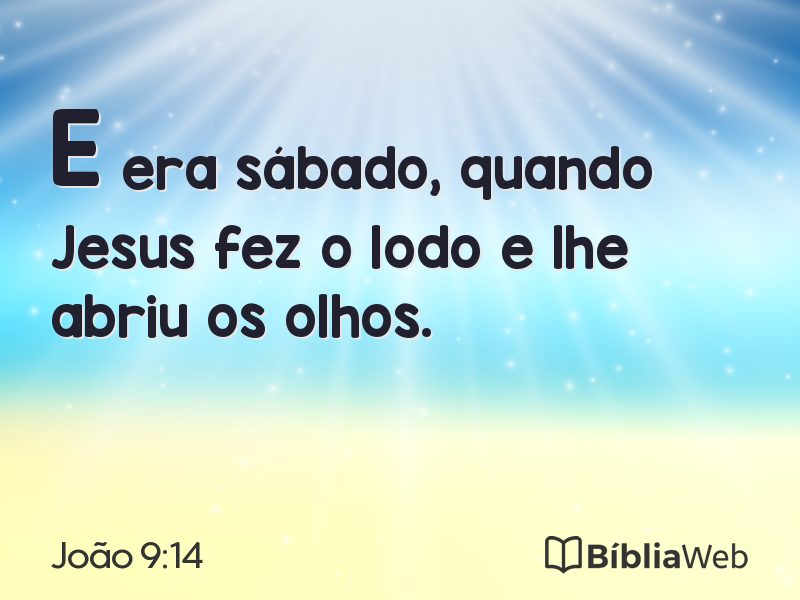 João 9:14 em imagem para compartilhar