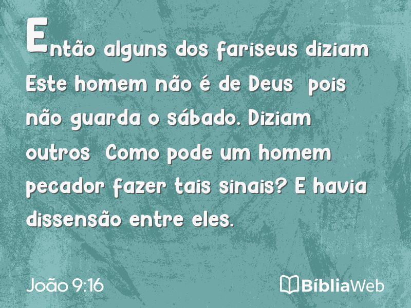 João 9:16 em imagem para compartilhar