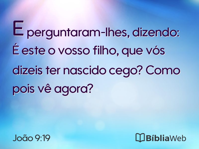 João 9:19 em imagem para compartilhar