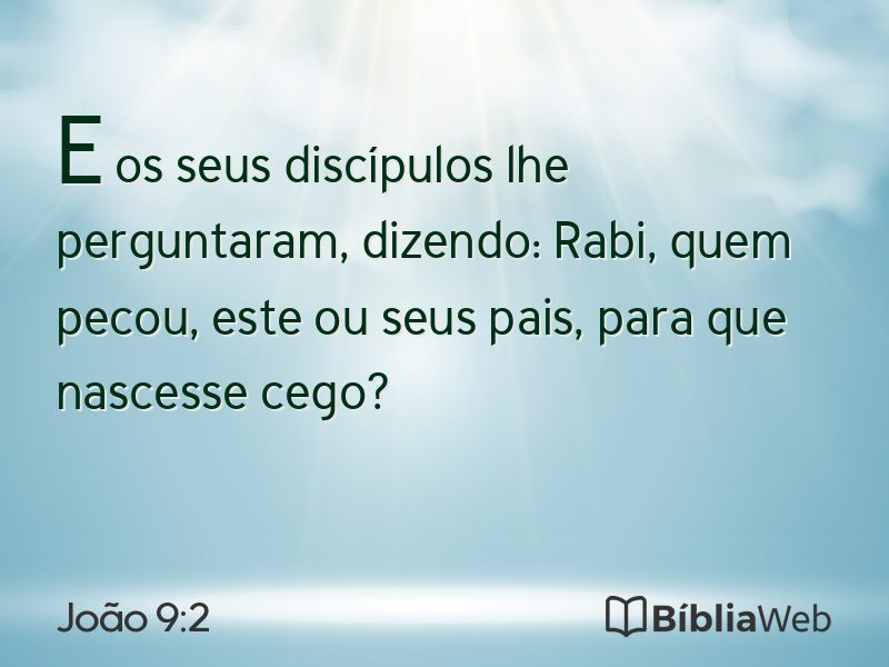 João 9:2 em imagem para compartilhar
