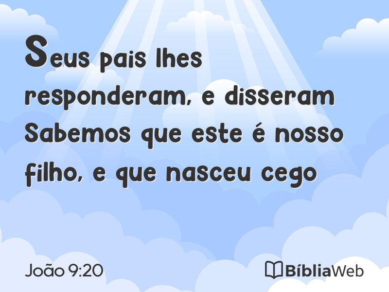 João 9:20 em imagem para compartilhar