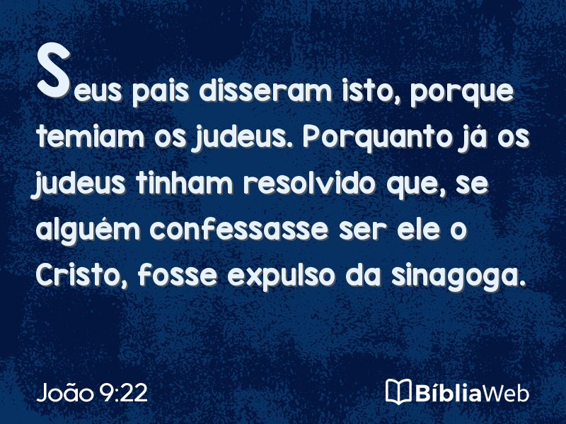 João 9:22 em imagem para compartilhar