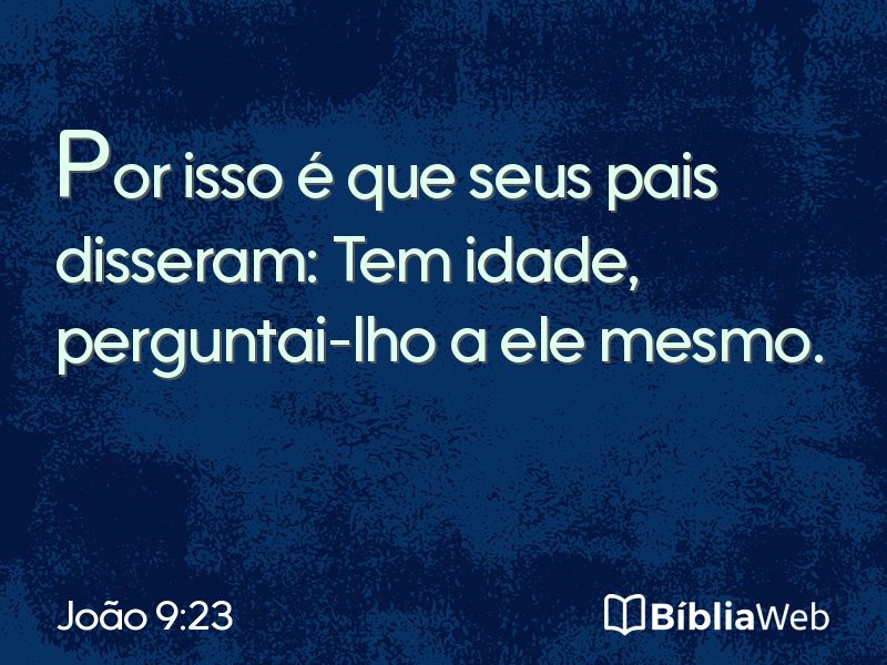 João 9:23 em imagem para compartilhar