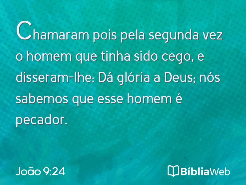João 9:24 em imagem para compartilhar