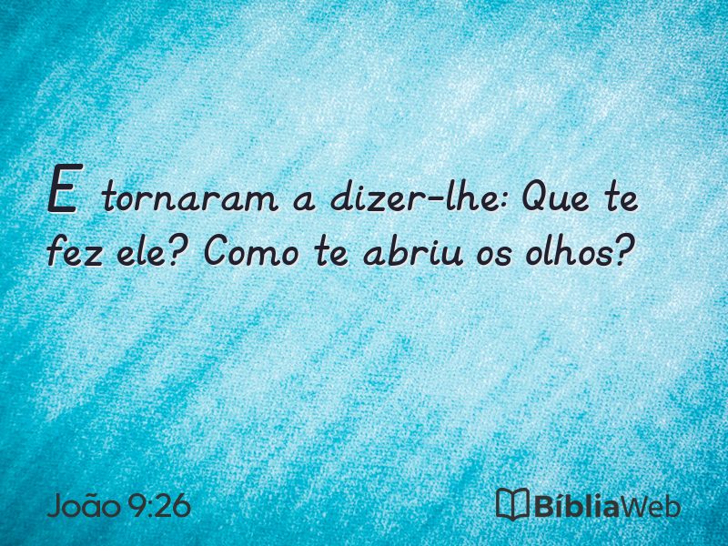 João 9:26 em imagem para compartilhar