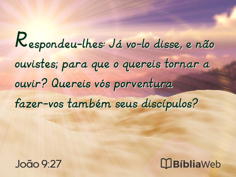 João 9:27 em imagem para compartilhar