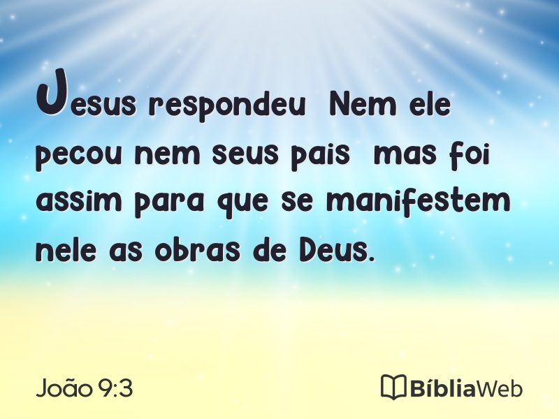 João 9:3 em imagem para compartilhar