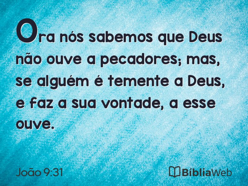 João 9:31 em imagem para compartilhar
