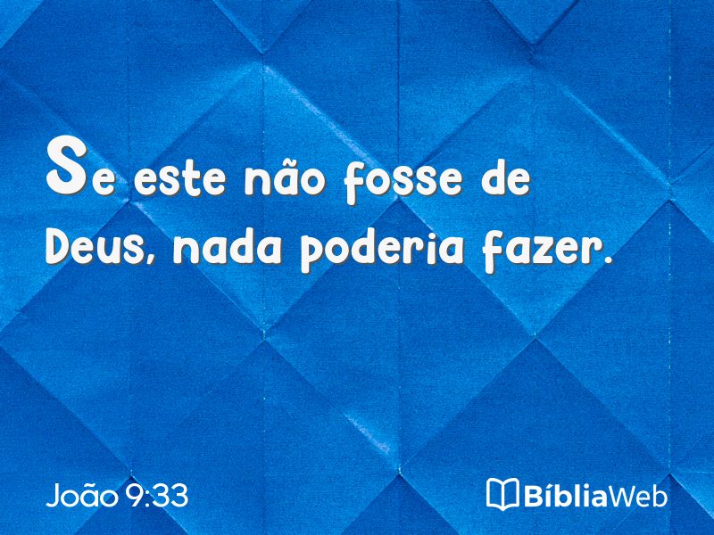 João 9:33 em imagem para compartilhar