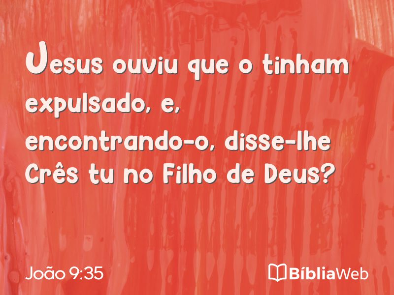 João 9:35 em imagem para compartilhar