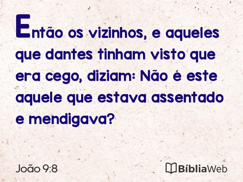 João 9:8 em imagem para compartilhar