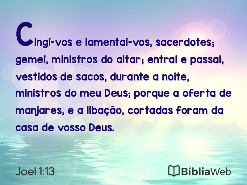 Joel 1:13 em imagem para compartilhar