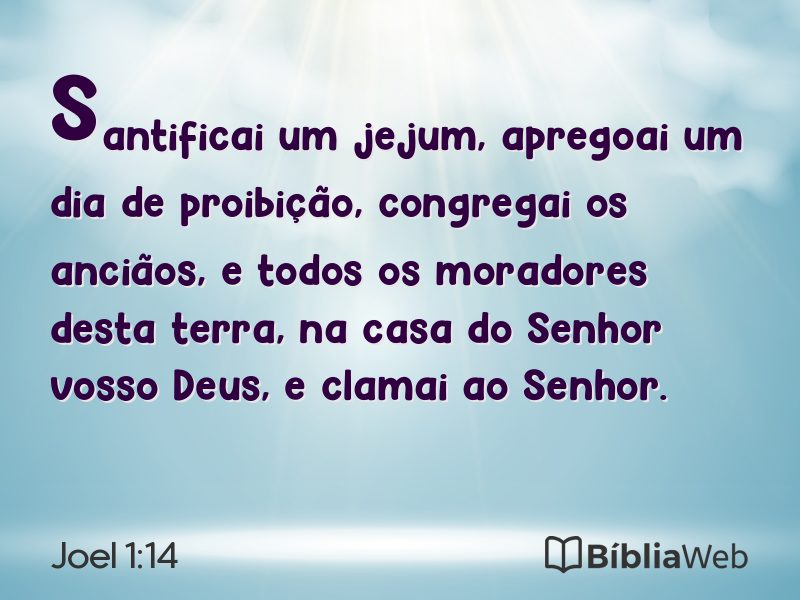 Joel 1:14 em imagem para compartilhar