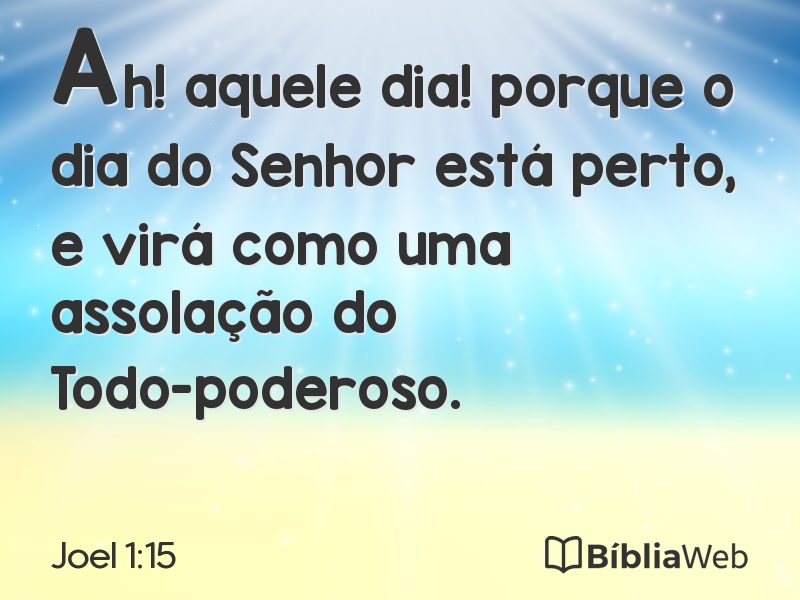 Joel 1:15 em imagem para compartilhar