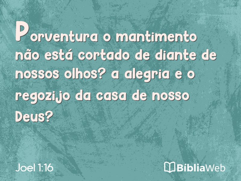 Joel 1:16 em imagem para compartilhar