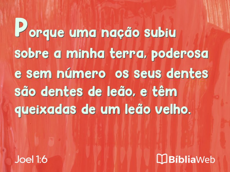 Joel 1:6 em imagem para compartilhar