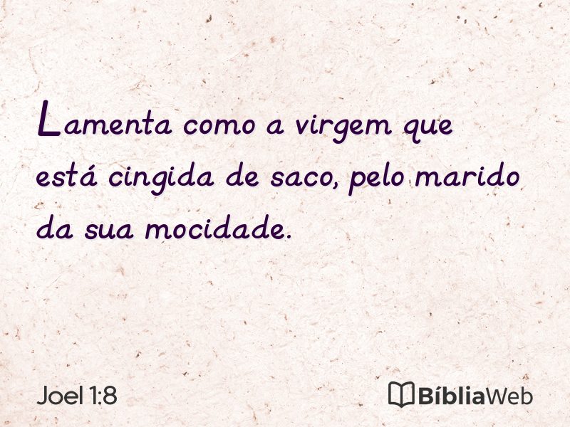 Joel 1:8 em imagem para compartilhar