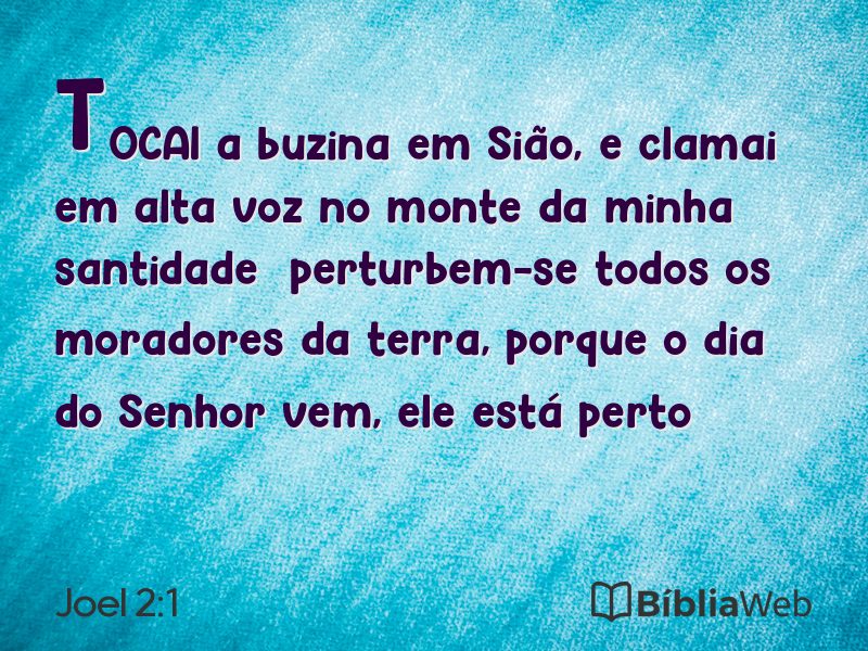 Joel 2:1 em imagem para compartilhar