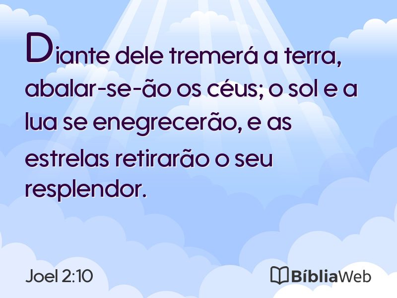 Joel 2:10 em imagem para compartilhar