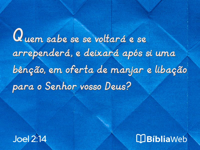 Joel 2:14 em imagem para compartilhar