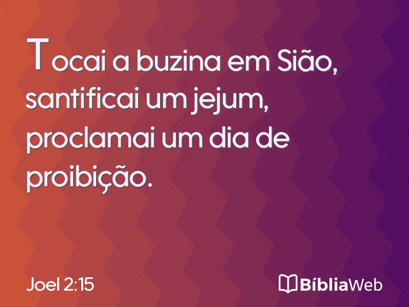 Joel 2:15 em imagem para compartilhar