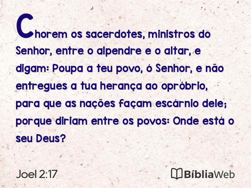 Joel 2:17 em imagem para compartilhar